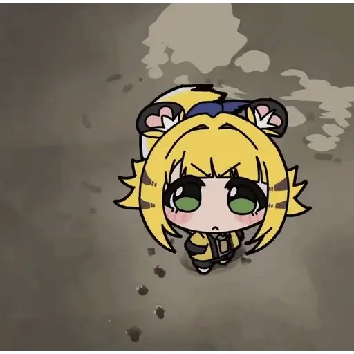 Sticker: Tigre chibi corriendo