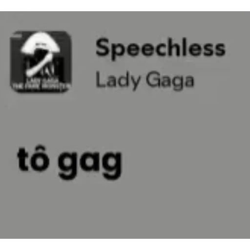 Sticker: Lady Gaga - Speechless