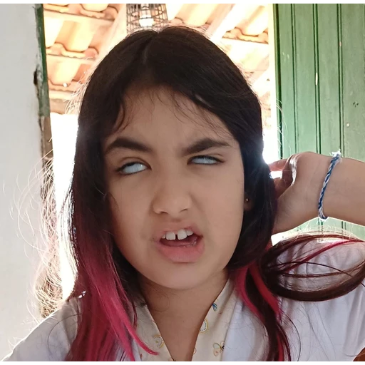 Sticker: Girl making a face