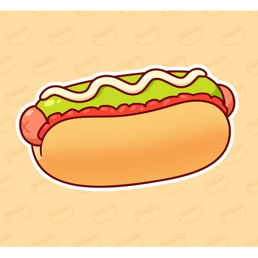 Figurinha: Sticker de Cachorro-Quente
