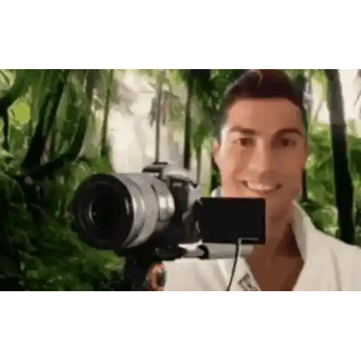Figurinha: Cristiano Ronaldo gravando