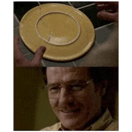 Figurinha: Walter White e o prato quebrado