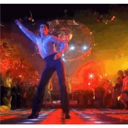 Figurinha: John Travolta em Os Embalos de Sábado
