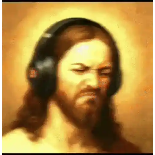 Sticker: Jesus and Lincoln listening