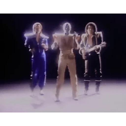 Figurinha: Banda anos 80 em performance