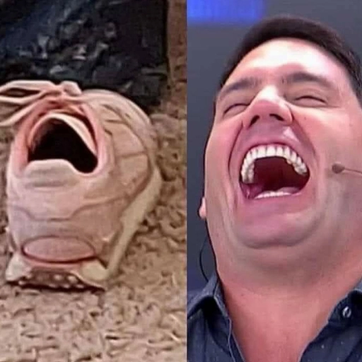 Sticker: Bacci laughing like a sneaker