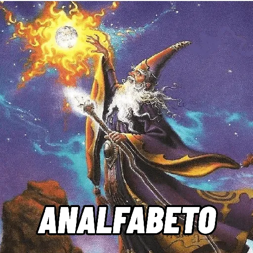 Figurinha: Analfabeto