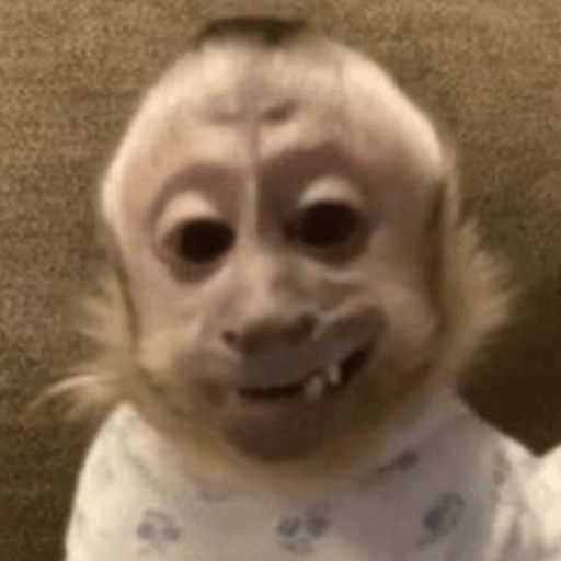 Figurinha: Macaco sorridente