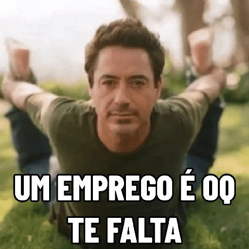 Figurinha: Robert Downey Jr. precisa de emprego