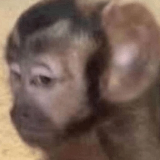 Figurinha: Macaco pensativo