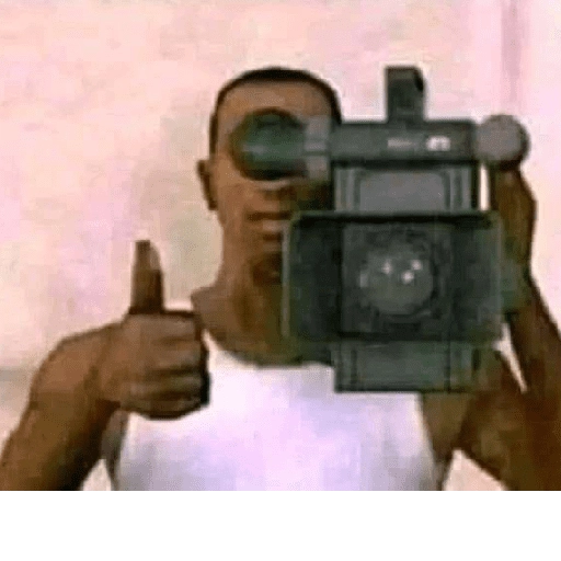 Figurinha: CJ gravando