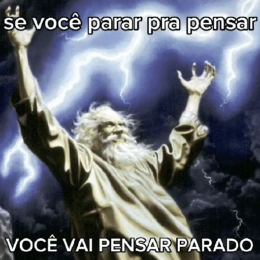 Figurinha: Pensar Parado