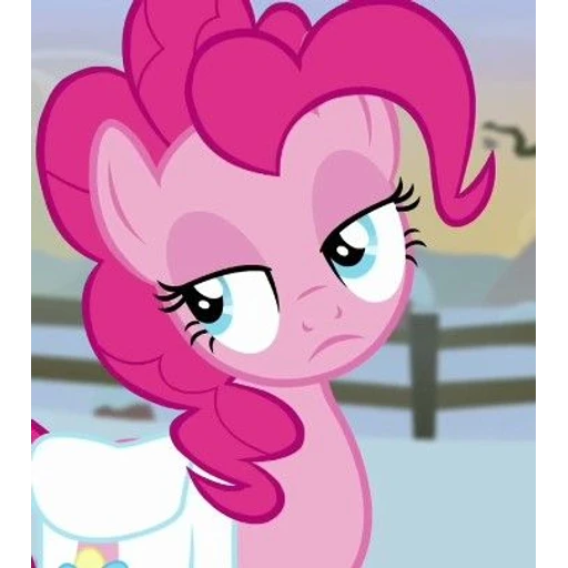 Figurinha: Pinkie Pie desconfiada