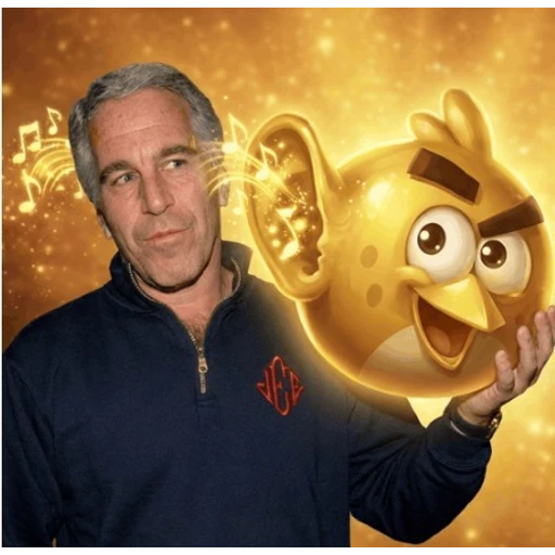 Figurinha: Jeffrey Epstein e Angry Bird