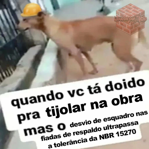 Figurinha: Tijolar na obra