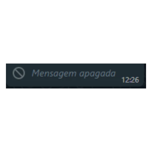 Figurinha: Mensagem apagada