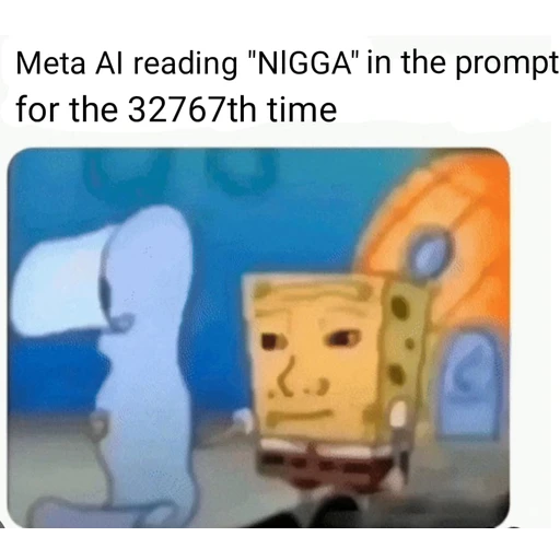 Figurinha: Meta AI e Bob Esponja