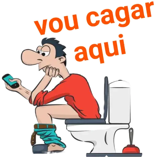 Figurinha: Vou cagar aqui