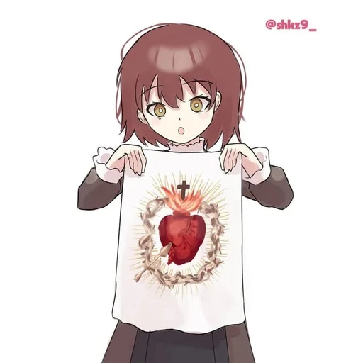 Sticker: Anime with Sacred Heart