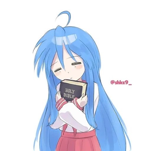 Sticker: Konata with a Bible