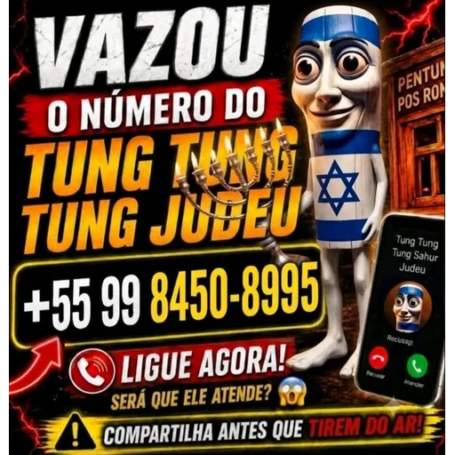Figurinha: Vazou o Tung Tung Judeu