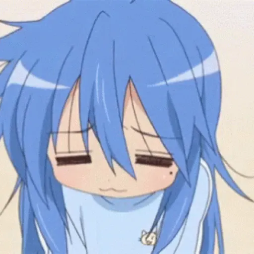 Figurinha: Konata Izumi bocejando