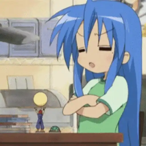 Sticker: Konata de brazos cruzados