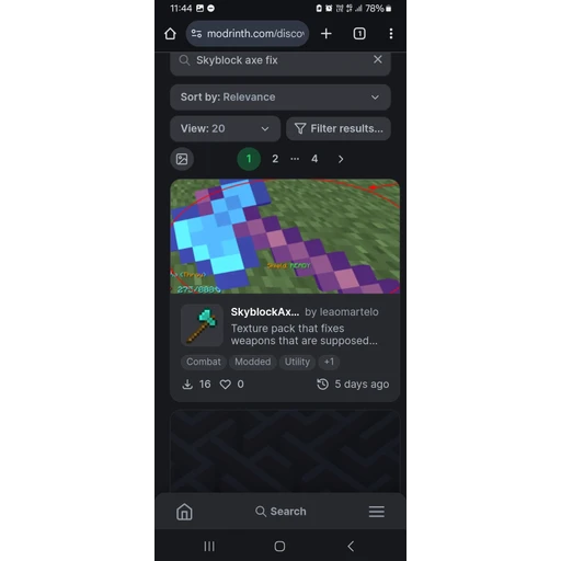 Sticker: Skyblock Axe Fix