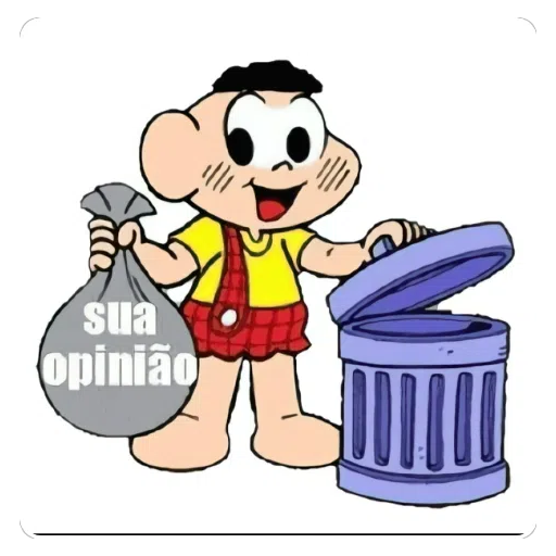 Figurinha: Opinião no lixo