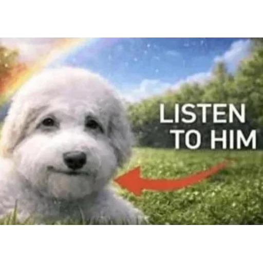 Figurinha: Listen to him