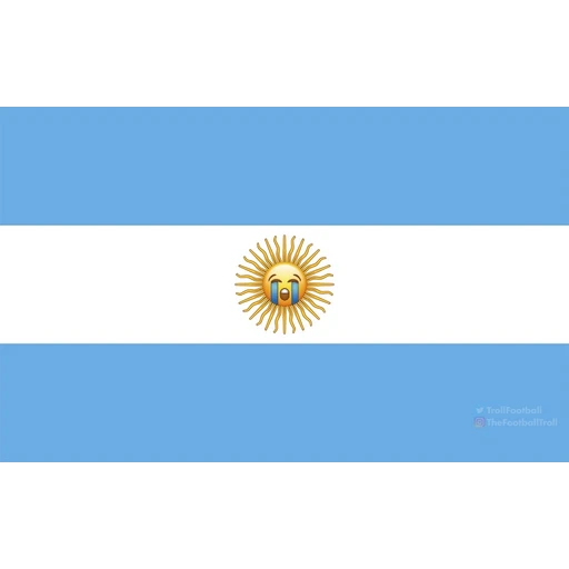 Figurinha: Bandeira da Argentina chorando