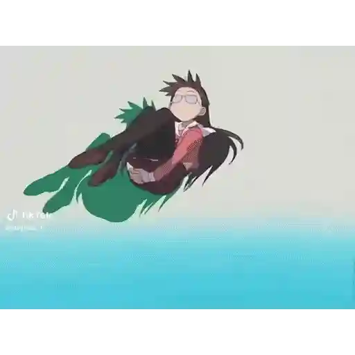 Figurinha: Animação de Casal Flutuando e Personagem
