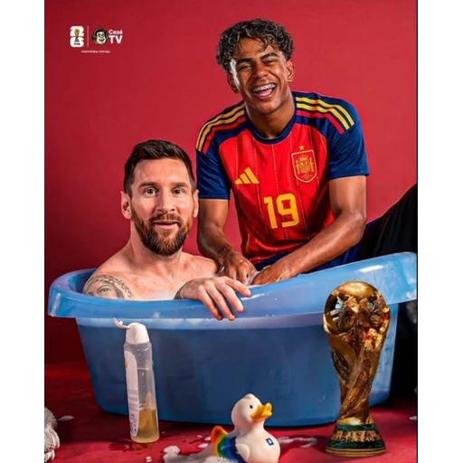 Figurinha: Messi e Lamine Yamal