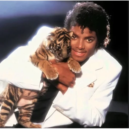Sticker: Michael Jackson con tigre