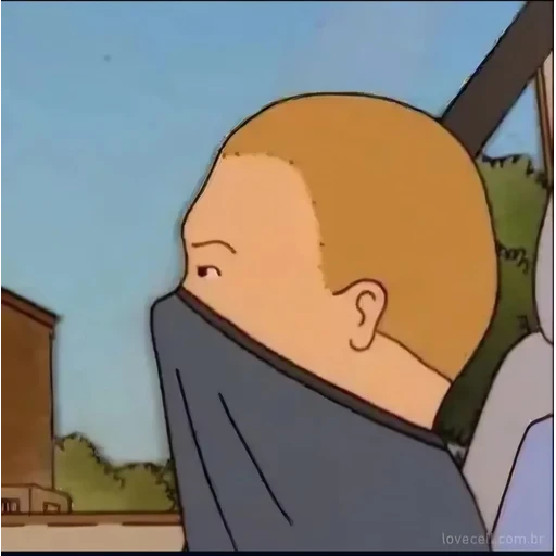 Figurinha: Bobby Hill pensativo