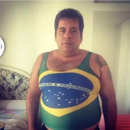 Sticker: Hombre con camiseta de Brasil