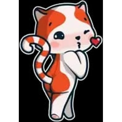 Figurinha: Gatinho enviando beijo