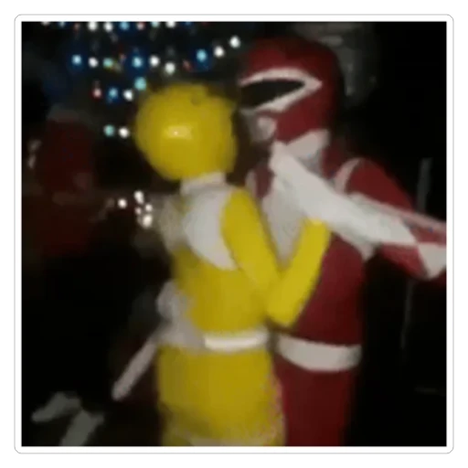 Figurinha: Power Rangers dançando
