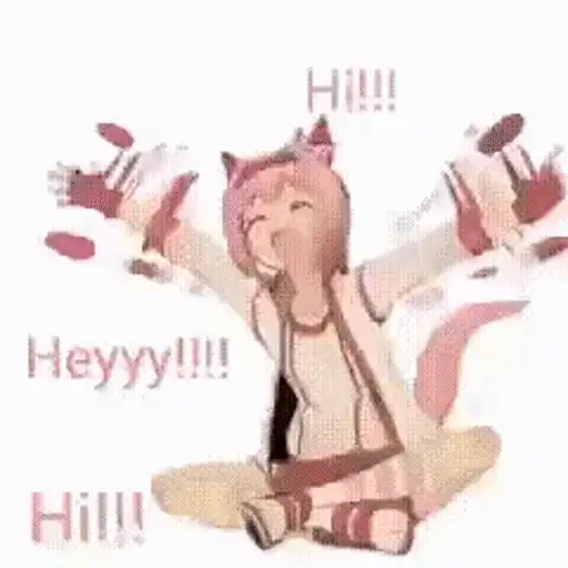 Figurinha: Anime menina Heyyy!!!