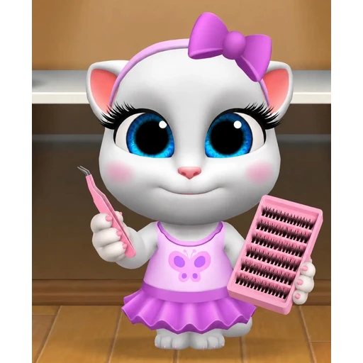 Sticker: Angela with fake eyelashes