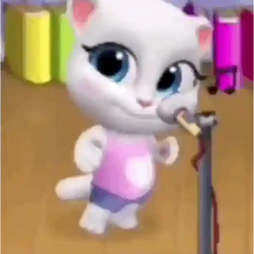Sticker: Angela cantando