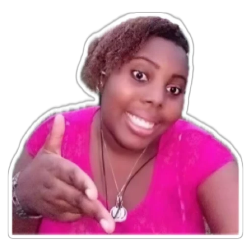 Figurinha: Sticker da garota sorrindo