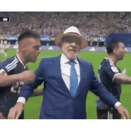 Figurinha: Lula comemorando