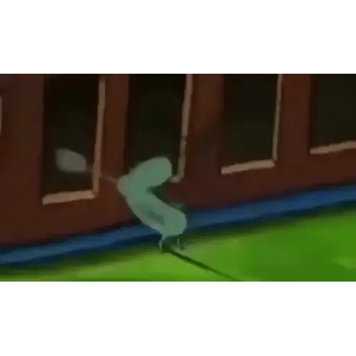 Figurinha: Plankton correndo