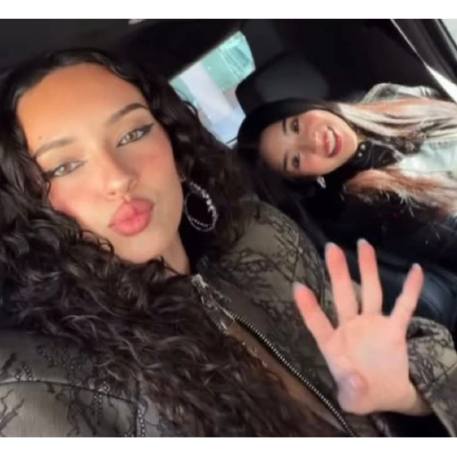 Figurinha: Duas amigas no carro