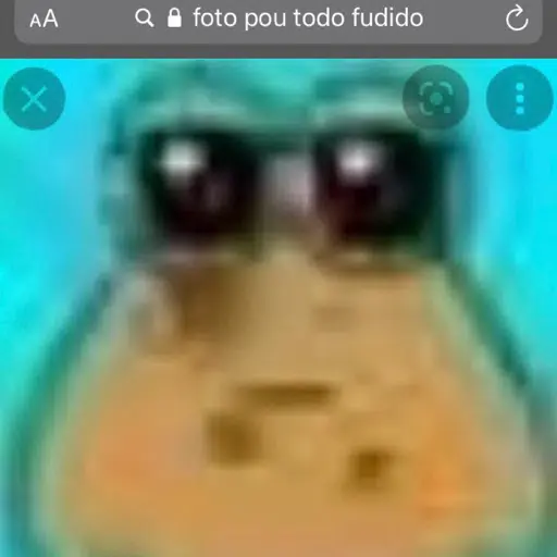 Figurinha: Pou de óculos