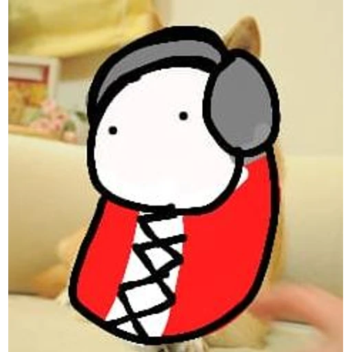 Figurinha: Personagem com fones de ouvido