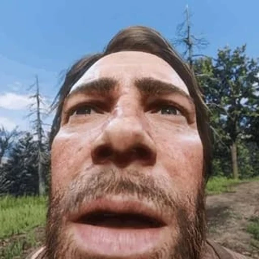 Figurinha: Arthur Morgan olhando