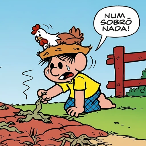 Figurinha: Num sobrô nada