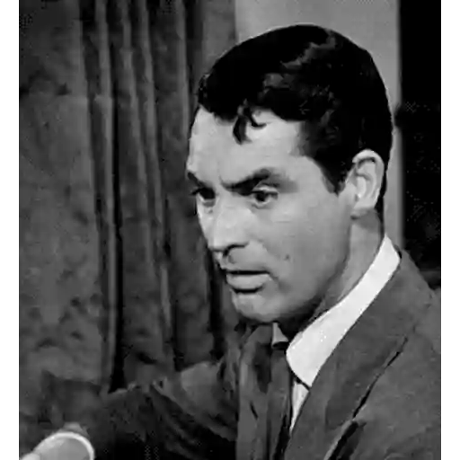 Sticker: Cary Grant en escena de suspenso